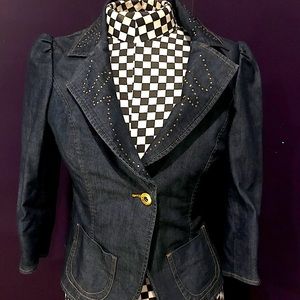 Denim Jacket with rhinestone embellishment